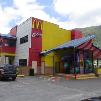 Original McDonald's Fagatogo restaurant with McCafé signage