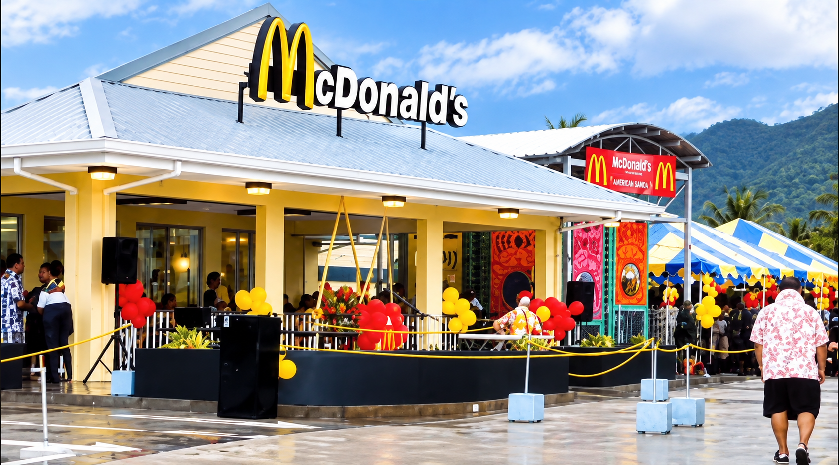 McDonald's Tafuna opening in American Samoa in 2000